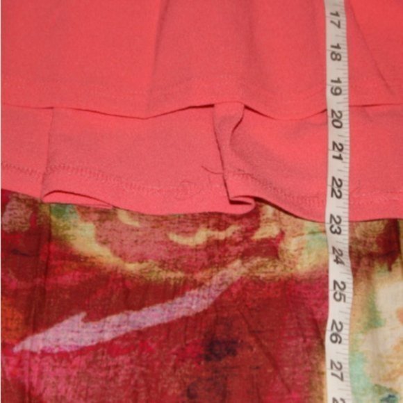 Torrid Peach Pleated Crepe Skater Skirt 0X - Picture 6 of 8